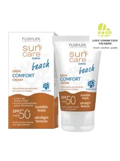 FlosLek Laboratorium Sun Care Derma Beach, krem do twarzy i ciała SPF 50+, 50 ml