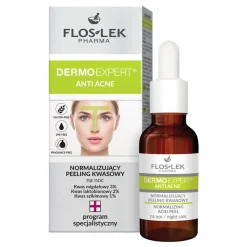 Flos-Lek Pharma Dermoexpert, Anti Acne, normalizujący peeling kwasowy, 30ml