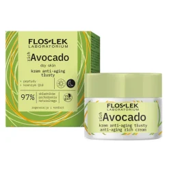 Flos-Lek Rich Avocado, krem anti-aging tłusty na dzień i na noc, 50 ml