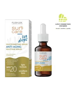 Flos-Lek Sun Care Derma, Sun Drops, serum anti-aging z SPF 20, 30 ml