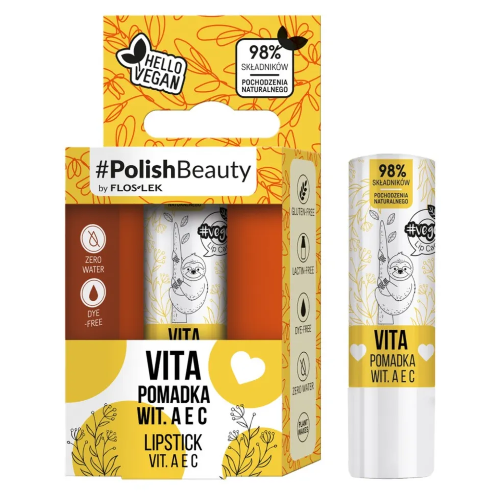 Flos-Lek Vege Lip Care Vita, pomadka witamina A, E, C, 1 szt.