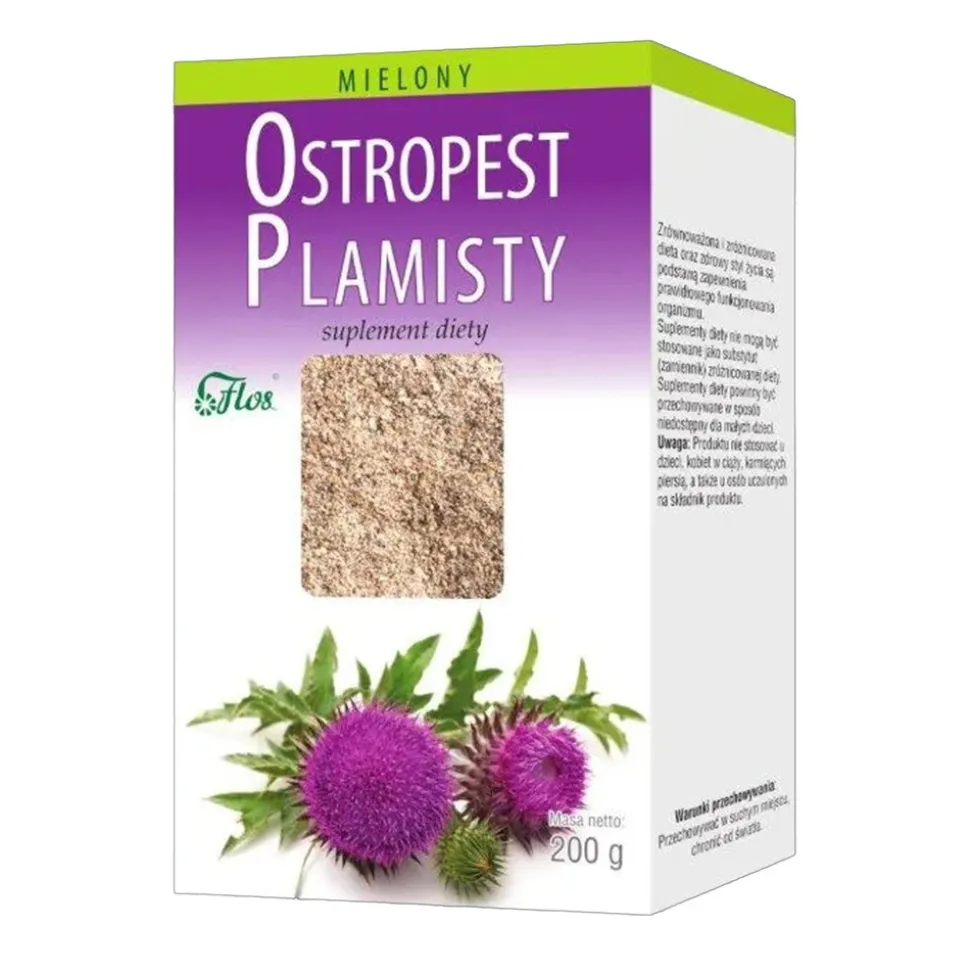 Flos Ostropest plamisty mielony, proszek, 200 g