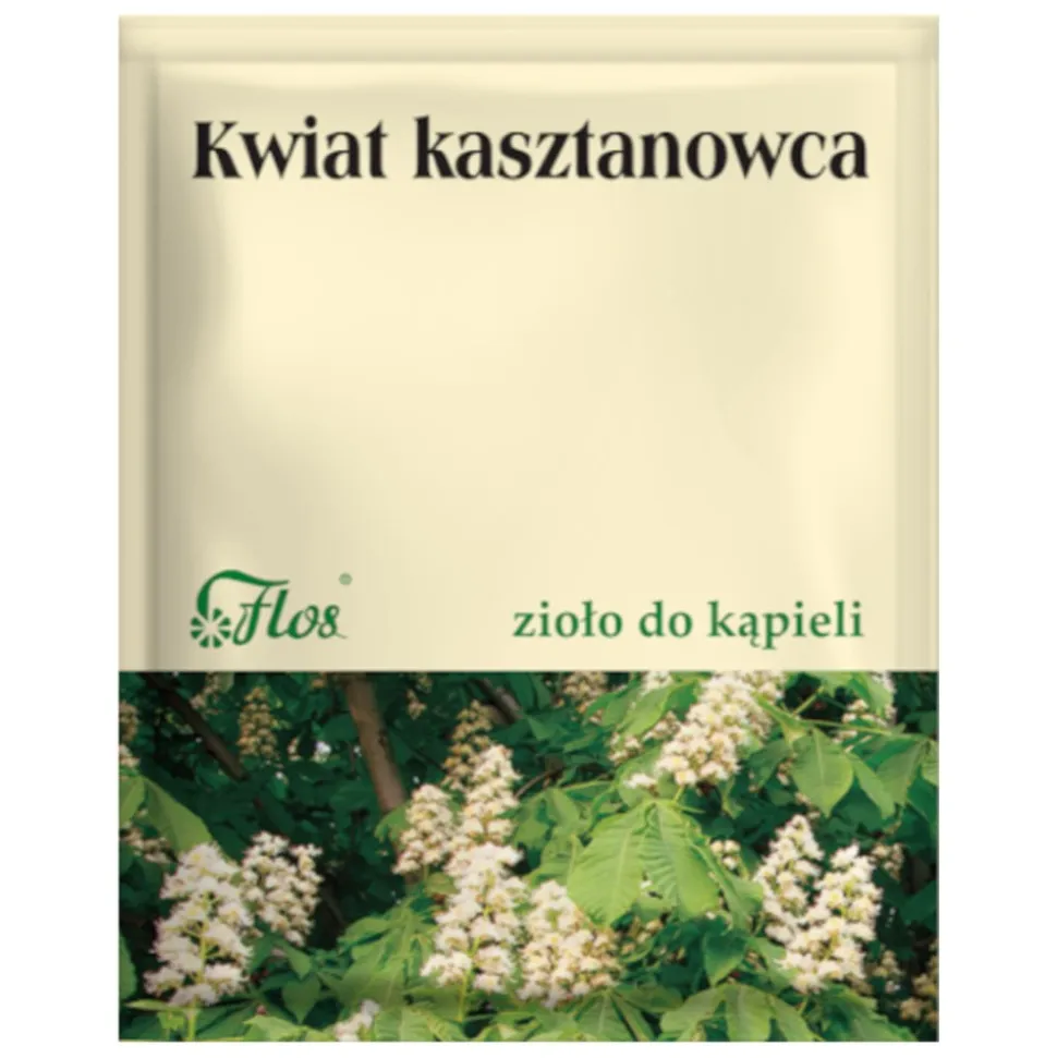 Flos, Zioła do kąpieli, kwiat kasztanowca, 50 g