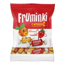 Fruminki z witaminą C, cukierki do żucia, smak pomarańczowy i truskawkowy, 150 g