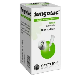 Fungotac, 10 mg/ml, krople do uszu, 20 ml