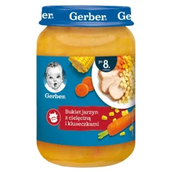 Gerber, bukiet jarzyn z cielęciną i kluseczkami, 8 m+, 190 g