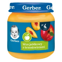 Gerber Deserek, mus jabłkowy z brzoskwiniami, 4 m+, 125 g