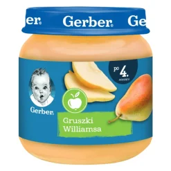 Gerber, gruszki Wiliamsa, 4 m+, 125 g