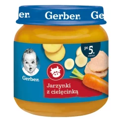 Gerber, jarzynki z cielęcinką, 5 m+, 125 g