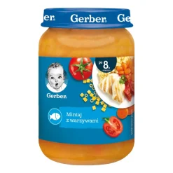 Gerber, mintaj z warzywami, 8 m+, 190 g