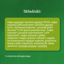 Gerber Organic, chrupki pszenno-owsiane pomidor, marchewka, 10 m+, 35 g