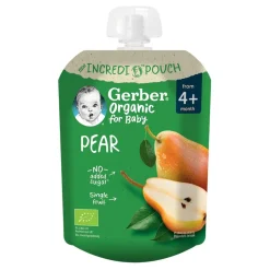 Gerber Organic, Deserek Gruszka, tubka, 4 m+, 80 g