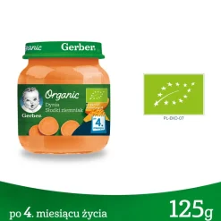 Gerber Organic, Dynia słodki ziemniak, 4 m+, 125 g