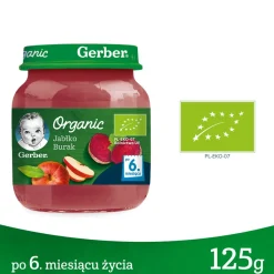 Gerber Organic, Jabłko burak, 6 m+, 125 g