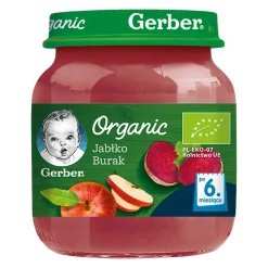 Gerber Organic, Jabłko burak, 6 m+, 125 g