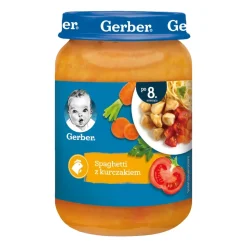 Gerber, spaghetti z kurczakiem, 8 m+, 190 g