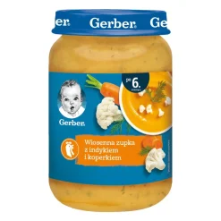 Gerber, wiosenna zupka z indykiem i koperkiem, 6 m+, 190 g