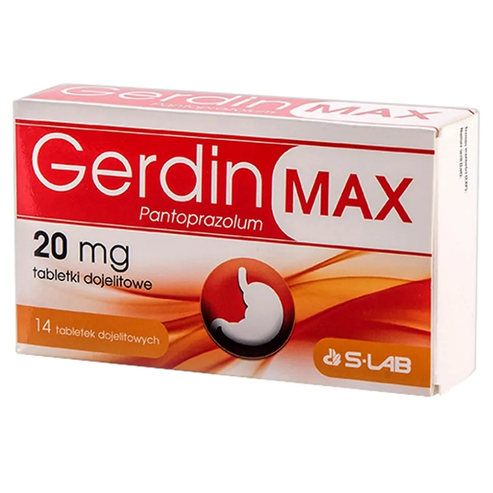 Gerdin Max, 20 mg, tabletki dojelitowe, 14 szt.