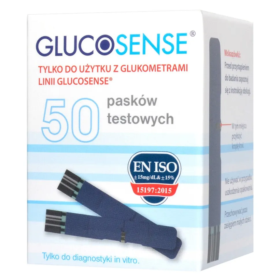 Glucosense, paski testowe do glukometru, 50 szt.