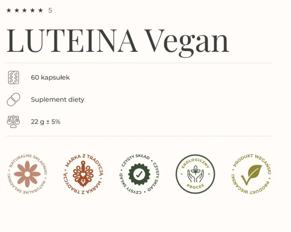 Gorvita Luteina Vegan, kapsułki, 60 szt.
