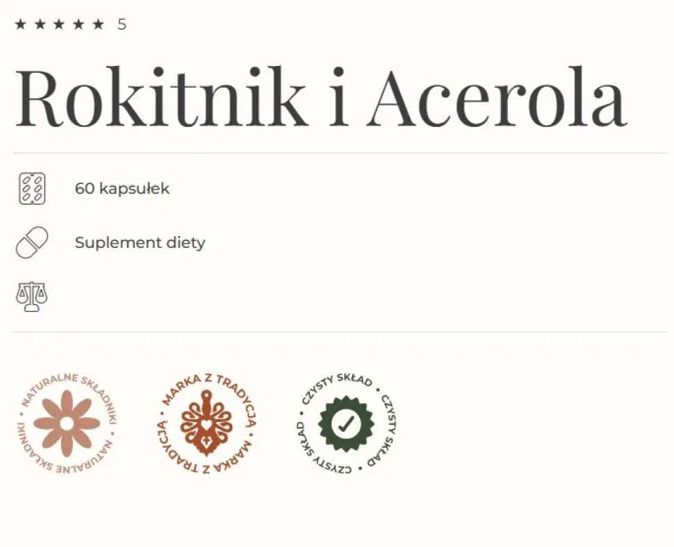 Gorvita Rokitnik i Acerola, kapsułki, 60 szt.