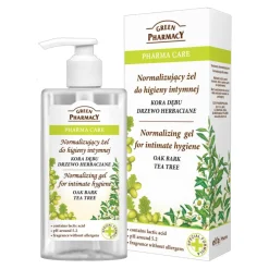 Green Pharmacy, normalizujący żel do higieny intymnej, kora dębu i drzewo herbaciane, 300 ml
