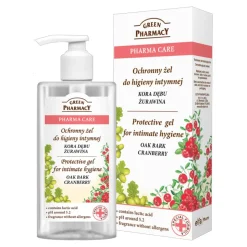 Green Pharmacy, ochronny żel do higieny intymnej, kora dębu i żurawina, 300 ml