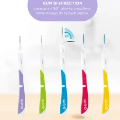 Gum Bi-Direction, szczoteczka międzyzębowa, 1,2 mm stożek, 6 szt.