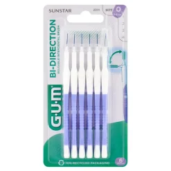 Gum Bi-Direction, szczoteczka międzyzębowa, 0,6 mm, walec, 6 szt.