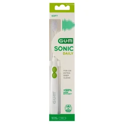 Gum Sonic Daily, soniczna szczoteczka do zębów, biała, 1 szt.