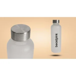 GymBeam BeastPink, butelka Thirst Trap White 500 ml, 1 szt.