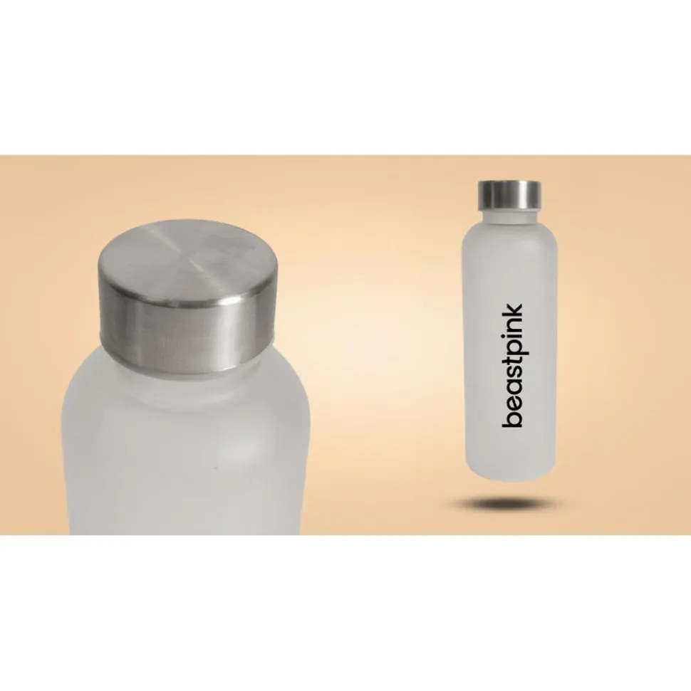 GymBeam BeastPink, butelka Thirst Trap White 500 ml, 1 szt.
