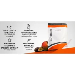 GymBeam Monohydrat kreatyny, proszek, 1000 g