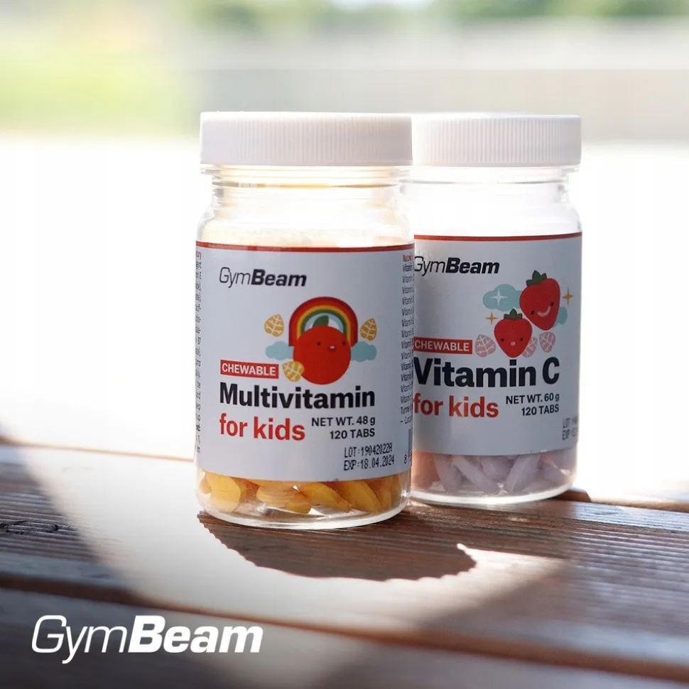 GymBeam Multiwitamina do ssania dla dzieci, tabletki, 120 szt.
