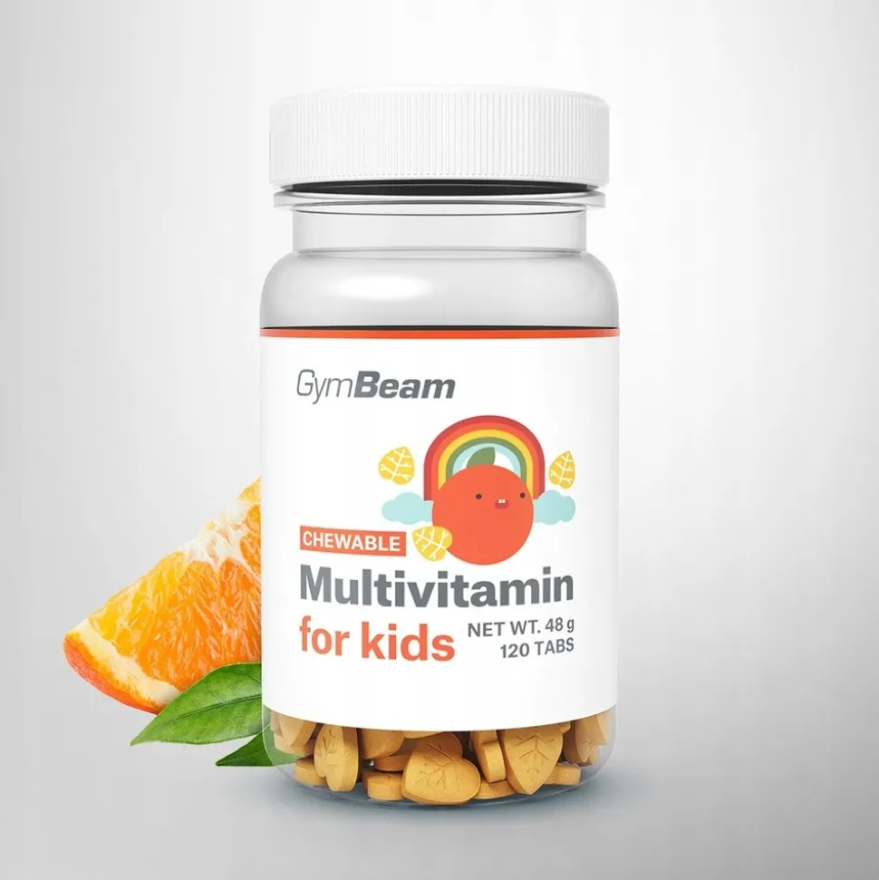 GymBeam Multiwitamina do ssania dla dzieci, tabletki, 120 szt.