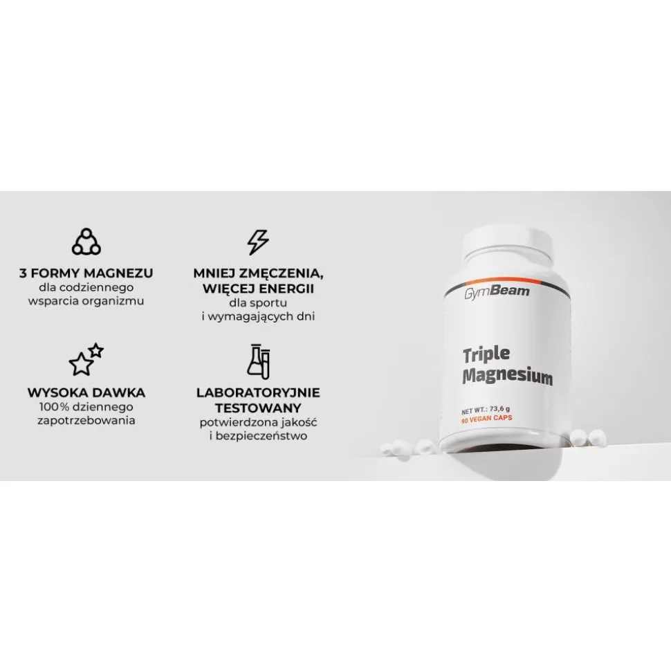 GymBeam Triple Magnesium, kapsułki, 90 szt.