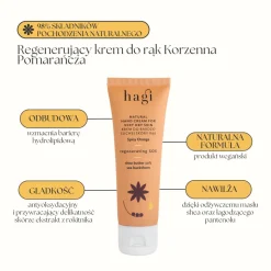 Hagi, Korzenna Pomarańcza, Naturalny krem do rąk do bardzo suchej skóry, 50 ml