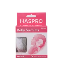 Haspro Baby Earmuffs, nauszniki ochronne dla niemowląt i małych dzieci, różowe, 1 szt.