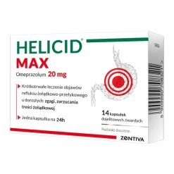 Helicid MAX (Piastprazol), 20 mg, kapsułki dojelitowe twarde, 14 szt.