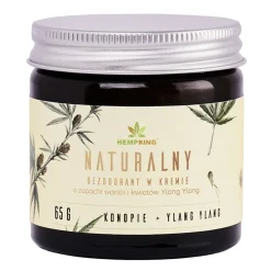 Hempking, naturalny dezodorant konopny w kremie, wanilia i kwiaty ylang ylang, 65 g
