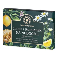 Herbal Monasterium, Imbir i Rumianek na nudności, pastylki do ssania, 12 szt.