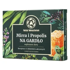 Herbal Monasterium, Mirra i Propolis na Gardło, pastylki do ssania, 12 szt.