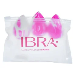 Ibra Makeup Blender Sponge, gąbeczki do makijażu, czerwone, 3 szt.