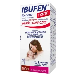 Ibufen dla dzieci FORTE o smaku malinowym, 200 mg/5 ml, zawiesina doustna, 100 ml