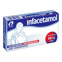 Infacetamol, 50 mg, czopki dla niemowląt, 10 szt.
