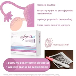 Inofem Duo, tabletki, smak malinowy, 24 szt.