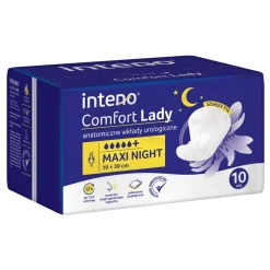 Inteno Comfort Lady, anatomiczne wkładki urologiczne, Maxi Night, x10