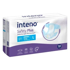 Inteno Safety Plus, pieluchomajtki dla dorosłych, L, 30 szt.
