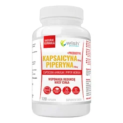 Kapsaicyna 10 mg + Piperyna 10 mg + Prebiotyk, kapsułki, 120 szt.