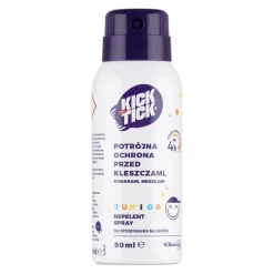 Kick the Tick Max Repelent Plus JUNIOR, aerozol przeciw komarom, meszkom i kleszczom, 90 ml